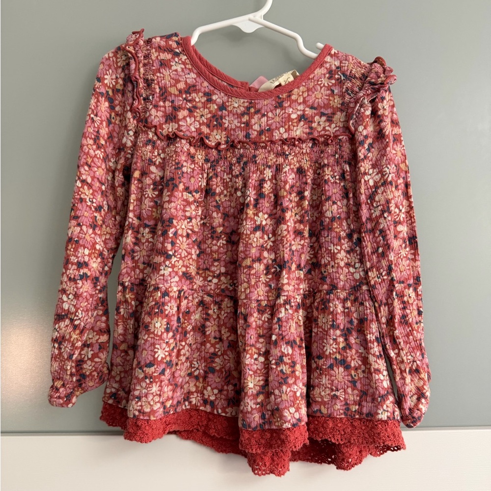 Matilda Jane Pink Floral Kids Blouse
